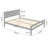 Wooden Bed Frame 4ft 4ft6 5ft Pine Wood Bed Bedstead Modern Bedroom Furniture