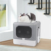 Cat Litter Box Flip Pet Cat Litter Tray Box Hooded Toilet Charcoal Filter Deep