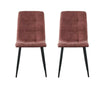 Set of 2 Faux Matte Suede Leather Dining Chairs home & restaurants Henri