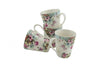 Set Of 4 Vintage Floral New Bone China Coffee Mugs, Gift Boxed - Dishwasher and