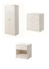 Rio Costa White Bedroom 3 Chest Drawers Bedside Double Wardrobe Storage
