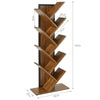 9 Tier Metal Tree Bookshelf Display Shelf Organizer Storage Bookcase Home Office