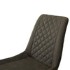 2 × Grey / Brown Dining Chairs Faux Suede Fabric with Metal Legs Home Kitchen
