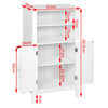 Bathroom Cabinet Storage Unit Free Standing Cupboard w/ Shelves Unit Furniture