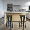 Woltu 2x Bar Stools Retro Breakfast Kitchen Bar High Chairs MDF Seat Metal Legs