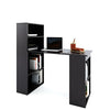 Black Desk Table and Bookshelf for Home Office - Piranha Furniture Labrinth