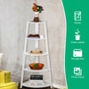 White 5 Tier Corner Bookshelf Display Shelving Storage Home Office Plant Stand