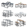 Vintage Bar Table and 2/4 Stools Set Industrial Breakfast Bar Table Dining Set