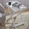 Folding Portable Side Table Butler Breakfast Dinner Serving Tray Coffee Table