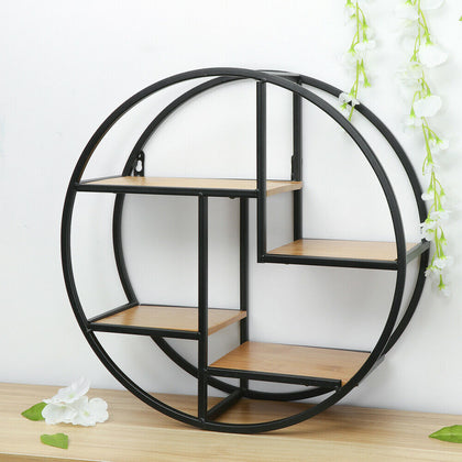 Wall Mounted Iron Floating Shelf Wall Metal Storage Rack for Bedroom Kitchen