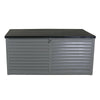 Charles Bentley 490L Large Outdoor Garden Plastic Storage Box, Grey/Black