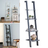 Leaning Bookcase Bookshelf Corner Ladder Shelves Storage Display Shelving Unit