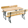 Garden Table & Bench Set Outdoor Dining Wooden Folding Trestle Patio Beer Party