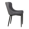 2X Brown/Grey Faux leather/Velvet Dining Chairs Set Kitchen Dining Room Chairs