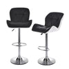 2X Bar Stools Leather Swivel Gas Lift Rest Chair Home Kitchen Pub Breakfast Seat