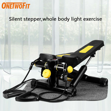 OneTwoFit Mini Stepper Home Fitness Leg Arm Cord Training Gym Exercise Machine