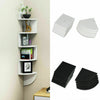 5 Tier Floating Wall Shelves Corner Shelf Storage Display Holder Bookcase Set UK