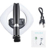 Dimmable LED Ring Fill Light Bluetooth Selfie Stick Tripod For iPhone Samsung