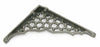 Pair 6" Small Cast Iron Honeycomb Shelf Brackets ornate antique style 15 x 12cm