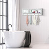 Wall Mounted 4 Hooks Heavy Duty Coat Rack Hat Rack Storage Entry Shelf MDF