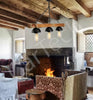 RUSTIC WOODEN CEILING LIGHTING FOR HOME CAFE RESTAURANT BAR