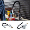 UK LED Kitchen Taps Pull Out Spray Basin Mixer Sink Tap Chrome Black Modern