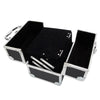 Large Vanity Case Beauty Box Make up Cosmetic Nail Storage Travel Lockable+ Key