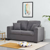 Luxury 2, 3 Seater Linen Fabric Sofa Lounger Couch Settee Armchair with 2 Pillow