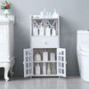 Bathroom Cabinet Cupboard Toilet Paper Storage Rack Drawer Shelf Durable