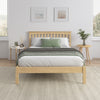 DUNKELD SOLID WOODEN OAK BED FRAME LOW FOOTBOARD SHAKER STYLE - DOUBLE/KING SIZE