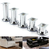 4x Brushed Chrome Coffee Table Desk Stand 6-15cm Cabinet Furniture Leg Sofa Feet