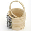 10PCS Wooden Embroidery Hoops Set Bamboo Circle Cross Hoop Stitch Tools 4In/3In