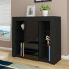 Modern Black 1 Door Cabinet Large Storage Buffet Cupboard Sideboard LED Lights