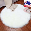30cm Plain Fluffy Rugs Round Pad Carpet Skin Faux Fur Sheepskin Soft Carpet Mat
