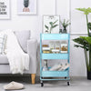 3 Tier Kitchen Trolley Cart Slim Rolling Cart Shelf Utility Storage Organizer