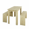 Wooden Dining Table and Chairs Set 2 Bench Kitchen Furniture Activity Desk Kid