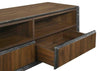 Bretton TV Unit Stand Media Cabinet 2 Drawers + Shelf Walnut