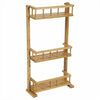Bamboo Wooden Refrigerator Rack Wall Hanging Shelf Kitchen Storage Free Standing