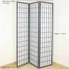 Black & White 3 Panel Shoji Folding Privacy Screen/Japanese Wooden Room Divider
