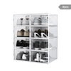 8 Cube White Plastic Shoe Boxes Durable Storage Cabinet Organizer Shelf Cupboard