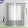 Pair (2 Panels) Of Voile Slot Top Net Curtains Plain Window Curtain Home Decor