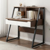Modern Ladder Bookcase Desk Shelving Book Shelf 2 Tier Writing Table Workstation