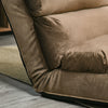 Lounge Sofa Bed Folding Adjustable Floor Lounger SleeperChair w/Pillow, Brown