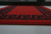 Machine Washable Non Slip Greek Key Kitchen & Hall Runners Rugs Mats Black Grey