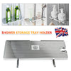 Bathroom Shelf Rack Storage Adjustable Holder Shower Rod Mounted Shampoo Basket