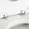 PAIR OF QUALITY TOP FIX WC TOILET SEAT HINGE FITTINGS QUICK RELEASE HINGES