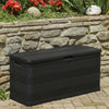 Storage Cushion Box Garden Outdoor Indoor 280L Chest Plastic Furniture BLACK