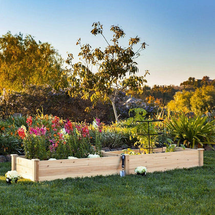 8FT Extra Long Raised Garden Bed Wooden Vegetable/Flow