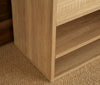 Malmo Large Wooden 2 Tier Shoe Storage Cabinet Shelf Rack Stand Grey Oak White