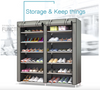 Shoes Rack Cabinet Stand Shoe Dust Proof Shelf Organiser Storage 6 Tier 36 Pairs